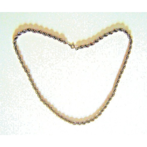 Vintage Avon Necklace 23 inch Silver Tone French Rope Twist NOS - Picture 2 of 6